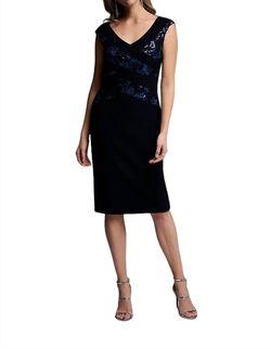 Style 1-3720731925-98 Joseph Ribkoff Black Size 10 Spandex Free Shipping Polyester Tall Height Cocktail Dress on Queenly