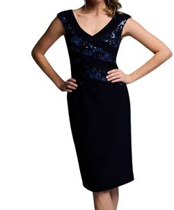 Style 1-3720731925-98 Joseph Ribkoff Black Size 10 1-3720731925-98 Sequined Cocktail Dress on Queenly