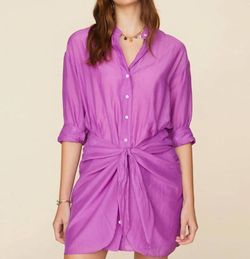 Style 1-3799266107-2791 XIRENA Purple Size 12 Mini High Neck Cocktail Dress on Queenly