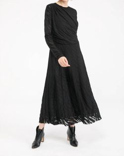 Style 1-3852851470-3011 ISLE by Melis Kozan Black Size 8 Long Sleeve Sheer Jersey Cocktail Dress on Queenly