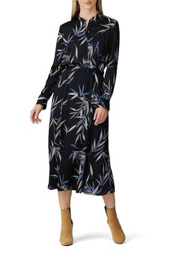Style 1-3954556597-4818-1 Equipment Black Size 4 Print Polyester V Neck Cocktail Dress on Queenly