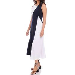 Style 1-3972734987-3236 Karen Kane Blue Size 4 Tall Height Cocktail Dress on Queenly