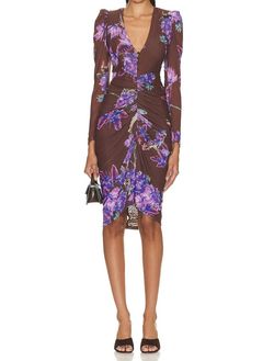 Style 1-3993181757-2901 ROCOCO SAND Brown Size 8 Floral Print Cocktail Dress on Queenly