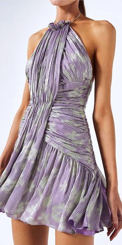 Style 1-4124084417-2901 ALEXIS Purple Size 8 Lavender High Neck Free Shipping Cocktail Dress on Queenly