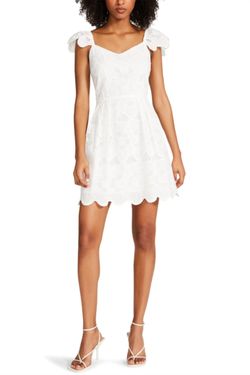 Style 1-4186518982-2168 STEVE MADDEN White Size 8 Free Shipping Mini Cocktail Dress on Queenly