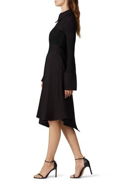Style 1-437581885-4818-1 Ellery Black Size 4 High Neck Sleeves Free Shipping Cocktail Dress on Queenly