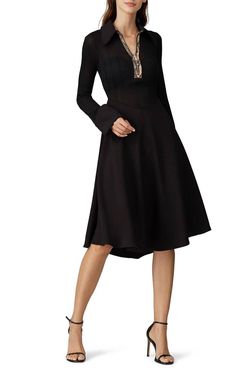 Style 1-437581885-4818-1 Ellery Black Size 4 Free Shipping Polyester Tall Height Cocktail Dress on Queenly