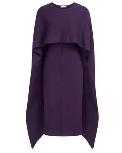 Style 1-558097668-3236 HALSTON HERITAGE Purple Size 4 Cape Tall Height Cocktail Dress on Queenly