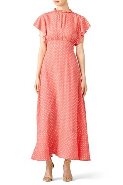 Style 1-768712324-73-1 Cynthia Rowley Pink Size 0 Military Floor Length Straight Dress on Queenly