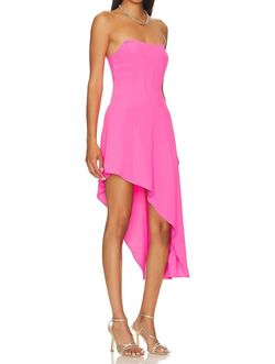 Style 1-772255869-3236 Amanda Uprichard Pink Size 4 Polyester Free Shipping Tall Height Cocktail Dress on Queenly