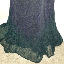 Style Vintage Cassandra Stone Black Size 14 Backless Silk Halter Ombre Mermaid Dress on Queenly