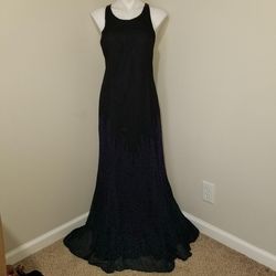 Style Vintage Cassandra Stone Black Size 14 Backless Floor Length Mermaid Dress on Queenly
