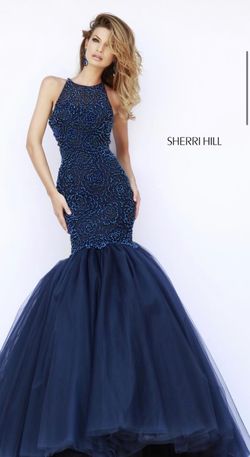 Sherri Hill White Size 0 Floor Length Prom 50 Off High Neck Mermaid Dress on Queenly