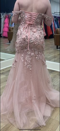 Sherri Hill Pink Size 4 Jersey Floor Length Mermaid Dress on Queenly