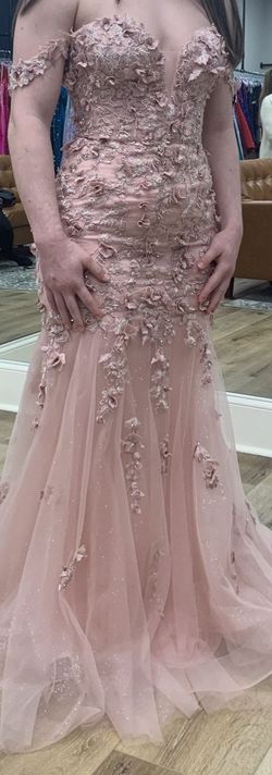 Sherri Hill Pink Size 4 Jersey Quinceanera Prom Mermaid Dress on Queenly