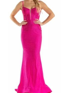 Sherri Hill Pink Size 2 Plunge Floor Length Prom Mermaid Dress on Queenly