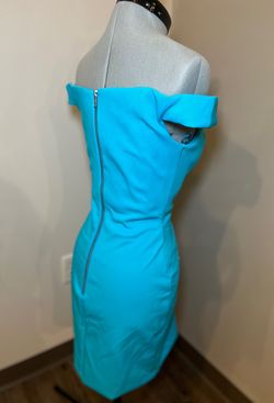 Ashley Lauren Blue Size 4 Mini Jersey Cocktail Dress on Queenly