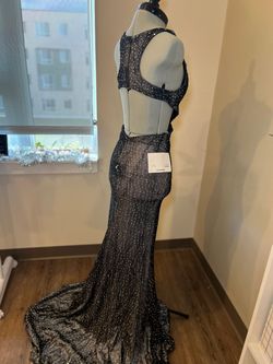 Vienna Multicolor Size 00 Train Side Slit Metallic 50 Off Mermaid Dress on Queenly