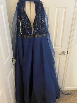 Blue Size 28 Ball gown on Queenly