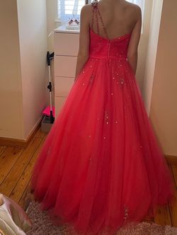 MoriLee Pink Size 5 One Shoulder Girls Size Pageant Ball gown on Queenly