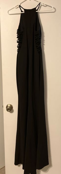 Style #4XGV446 B darlin Black Size 2 High Neck Floor Length Mermaid Dress on Queenly