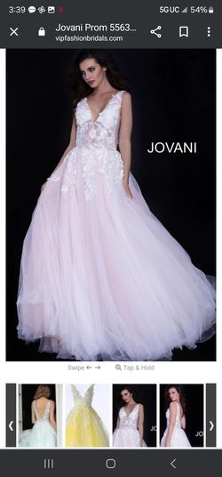 Style 55634 Jovani Prom dress  Pink Size 10 Floor Length Ball gown on Queenly