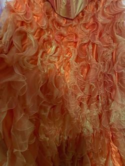 Orange Size 16 Ball gown on Queenly