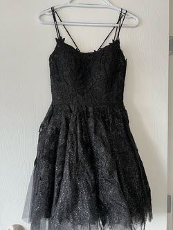Amarra Black Size 4 Pageant Cocktail Dress on Queenly