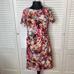 Pink Blush Multicolor Size 16 Sleeves Cocktail Dress on Queenly