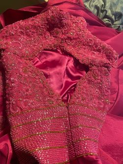 Shawn Yearick Pink Size 00 Custom Cap Sleeve Free Shipping 50 Off Ball gown on Queenly