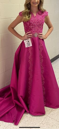 Shawn Yearick Pink Size 00 Floor Length Custom Ball gown on Queenly