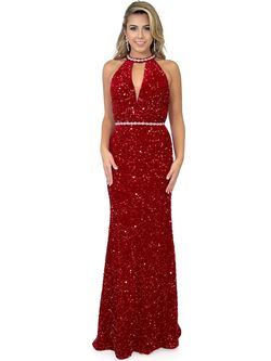 Style 8319 Marc Defang Red Size 4 8319 Black Tie Pageant Floor Length Straight Dress on Queenly