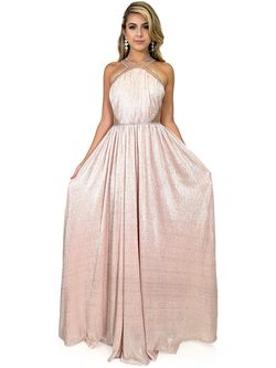 Style 8290 Marc Defang Nude Size 4 Straight Dress on Queenly