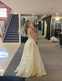 Catwalk Couture Yellow Size 2 Custom Free Shipping Black Tie Ball gown on Queenly