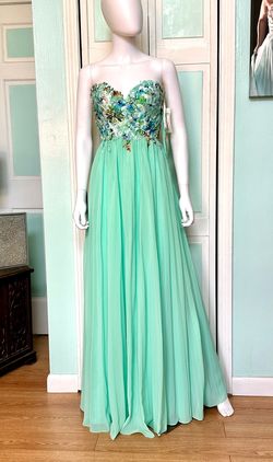 Style 15193 Envious Couture Green Size 8 15193 Strapless Jewelled Sweetheart A-line Dress on Queenly