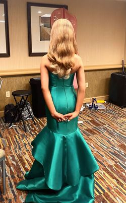 Jovani Green Size 0 Prom Short Height Pageant Mermaid Dress on Queenly