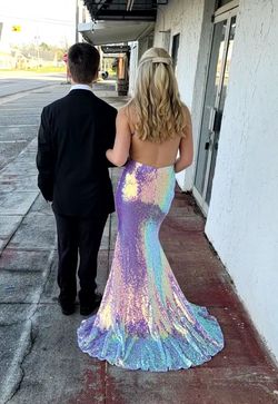Portia and Scarlett Purple Size 6 Prom Straight Dress on Queenly