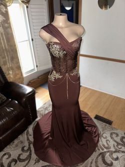 Brown Size 6 Mermaid Dress on Queenly
