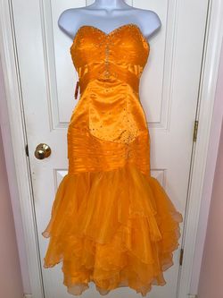 Style P3726 Marys Import Bridals Orange Size 2 Jersey Short Height Military P3726 Mermaid Dress on Queenly