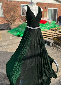 Green Size 28 Train Dress on Queenly