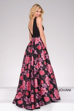 Style 49911 Jovani Black Size 6 Pockets Military A-line Dress on Queenly