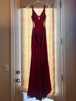 Camille La Vie Red Size 00 Floor Length Mermaid Dress on Queenly