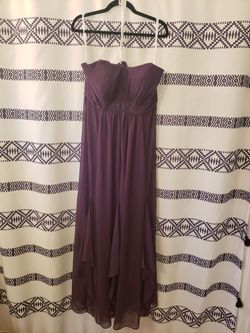 David's Bridal Purple Size 16 Floor Length Ball gown on Queenly
