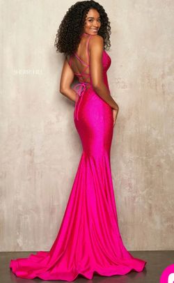 Style 54228 Sherri Hill Pink Size 4 54228 Pageant Mermaid Dress on Queenly