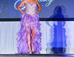 Sherri Hill Purple Size 8 Jersey Tall Height Floor Length A-line Dress on Queenly