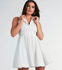 Style 05102-5617 Windsor White Size 8 Sorority Cocktail Dress on Queenly