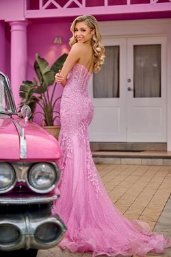 Style PS24144 Portia and Scarlett Pink Size 16 Floor Length Tall Height Plus Size Mermaid Dress on Queenly