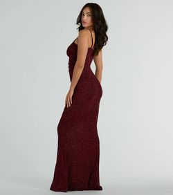 Style 05002-8488 Windsor Red Size 4 Tall Height Floor Length Mermaid Dress on Queenly