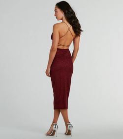 Style 05001-2034 Windsor Red Size 0 Padded Jersey Spaghetti Strap Cocktail Dress on Queenly