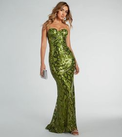 Style 05002-8173 Windsor Green Size 8 Sweetheart Prom Mermaid Dress on Queenly